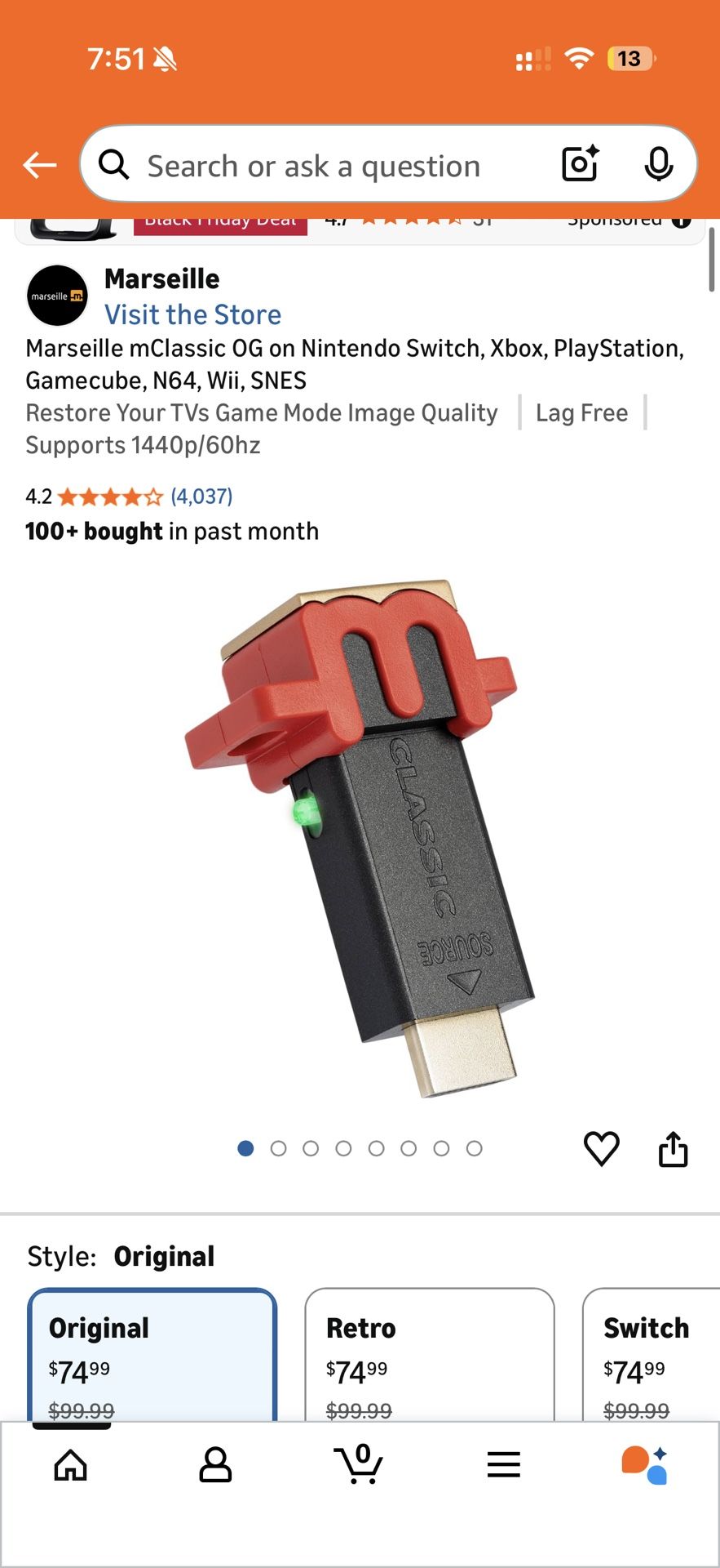 Marseille mClassic OG on Nintendo Switch, Xbox, PlayStation, Gamecube, N64, Wii, SNES