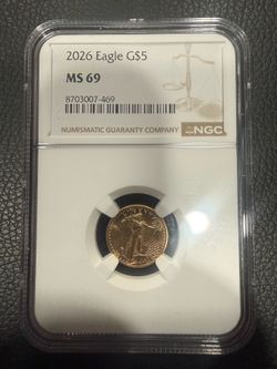 2026 Gold Eagle 1/10th oz NGC MS69