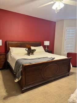 King size bedroom set (mattress not included) no delivery