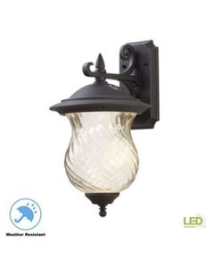Home Decorators Aged Patina Outdoor LED Wall Lantern W/ Photocell