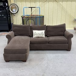 FREE DELIVERY - Brown Broyhill Sectional with Adjustable Chaise