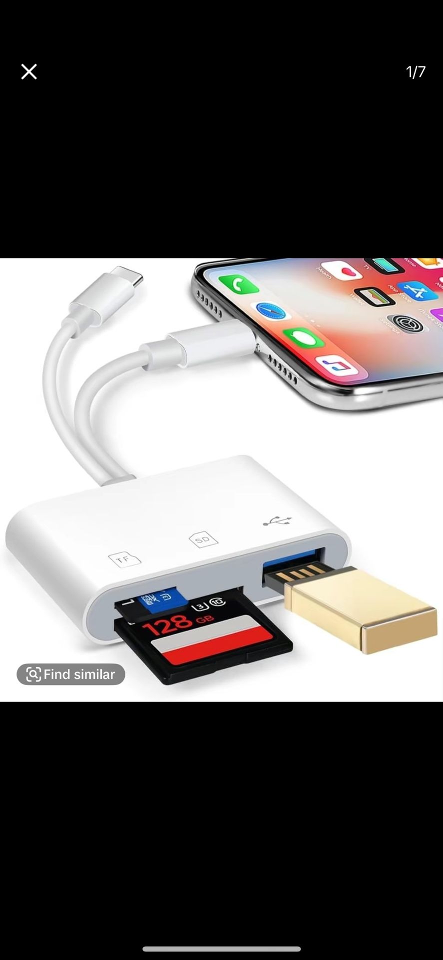 GLILAVOX Hi-Speed USB 3.0 SD Card Reader, All-In-One Memory Card Adapter for SD/TF/USB, Plug and Play, Adapts to Apple and Android, No Driver Required