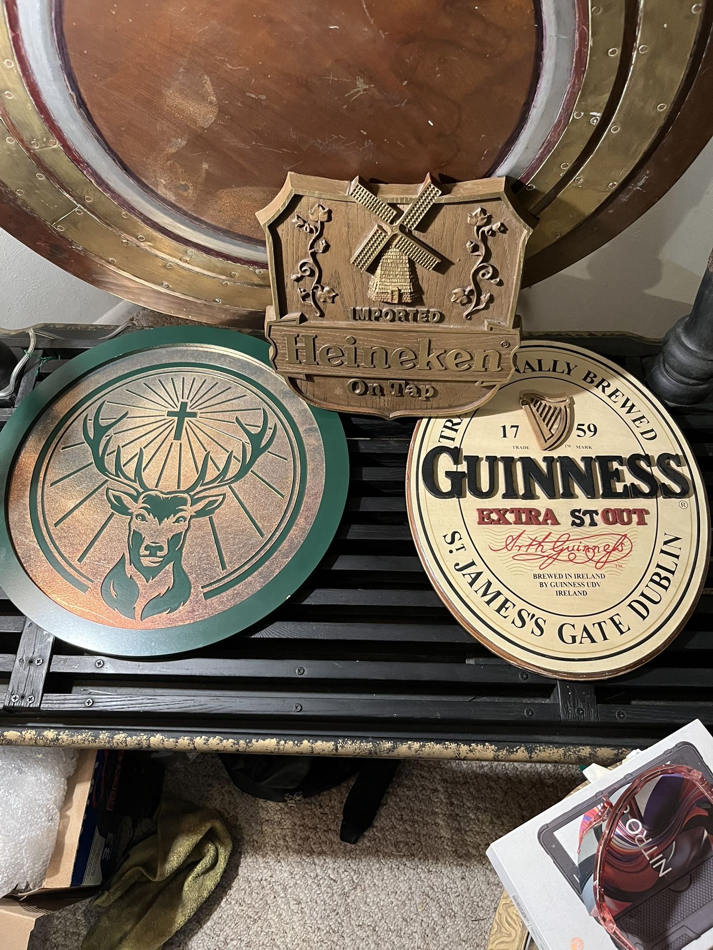 Lot(3) Retro Alcohol Signage.50$ Firm