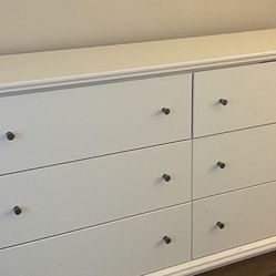 White 6 Drawer Dresser