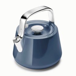 Caraway 2 Quart Whistling Tea Kettle - Durable Stainless Steel Tea Pot - Fast Boiling, Stovetop Agnostic - Non-Toxic, PTFE & PFOA Free - Includes Pot 