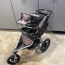 Bob Stroller With Snack Tray, Parent Cup And Console,  And Infant Seat Attachment