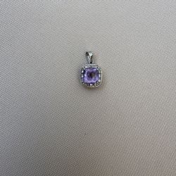 Amethyst And Diamond Pendant