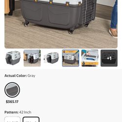 New MidWest Skudo 42” Airline-Approved Plastic Dog Travel Crate