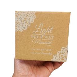 Light Your Way Memorial 8oz Soy Filled Candle Scent of Tranquility