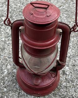 Antique Red Kerosene Lantern 150 Little Supreme - Embury Co vintage oil lantern.