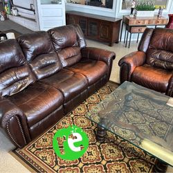 Red Faux Leather Couch Set with 3 Seater Recliner Couch and Rocker Recliner Chair