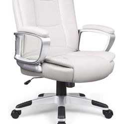 LEMBERI Office Desk Chair, Big and Tall Managerial Executive Chair, High Back Computer Chair, Ergonomic Adjustable Height PU Leather Chairs with Cushi