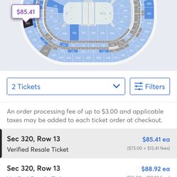 2 Tickets Tomorrow Avalanche Vs stars Price For 2 