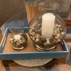 Pottery barn Hurricane candleholders 