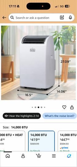 Black and Decker portable air conditioner (No remote)