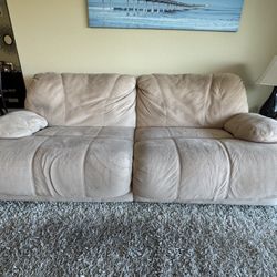 Cream Dual Reclining Sofa 