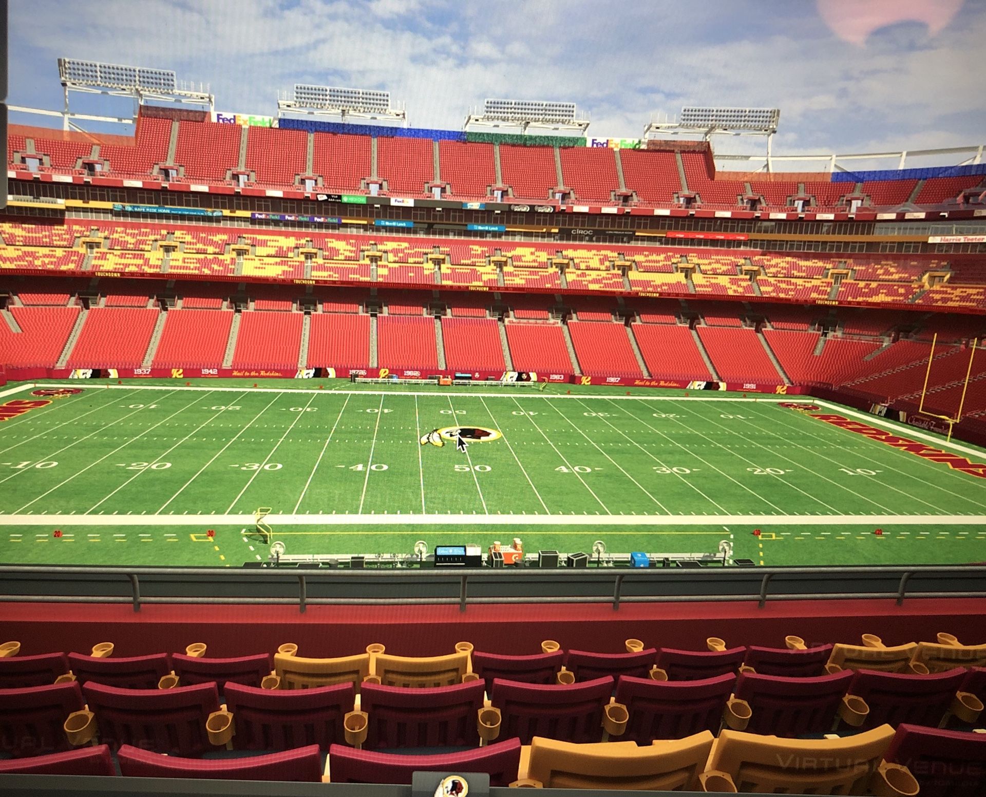 Redskins Club Level Seats & Parking - All Games