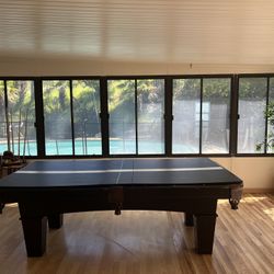 Pool Ping Pong Table With Accessories 