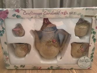 Craftsman Cardinal Tea Set