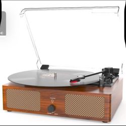 Udreamer Record Player Vinyl Bluetooth Turntable with Built-in Speakers