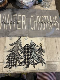 3 Christmas Themed Pillow Covers(new)