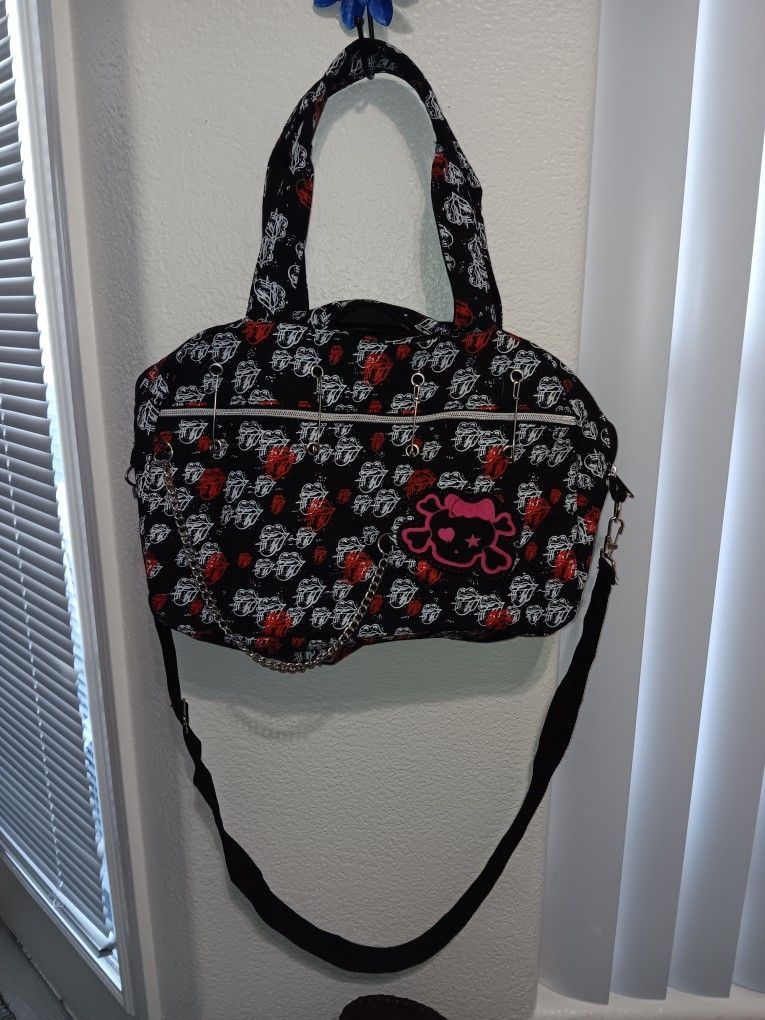 Skull Cyberpunk/Rolling Stones Crossbody Y2k Bag