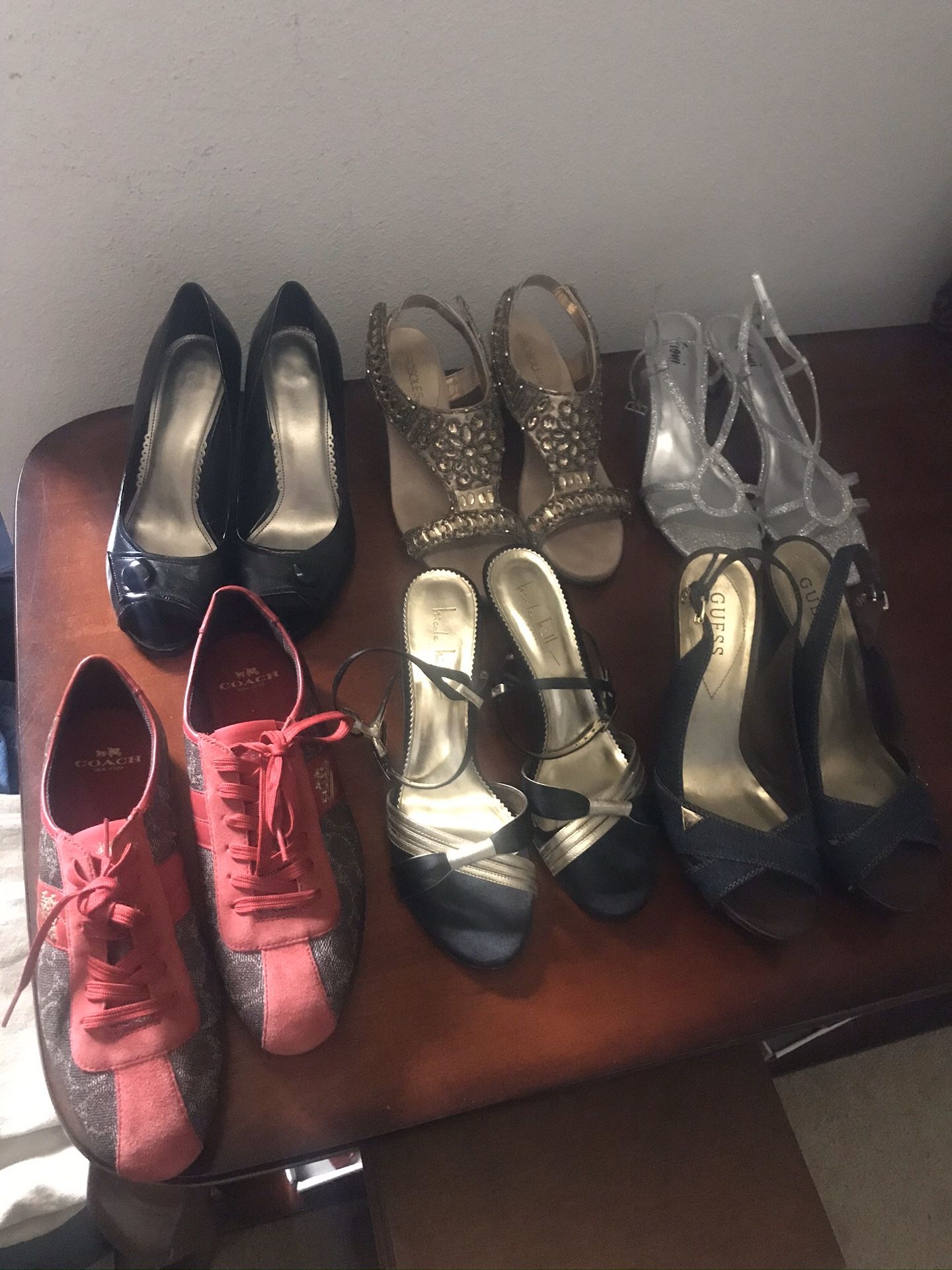 5 pair of women shoes size 8.5 & 9