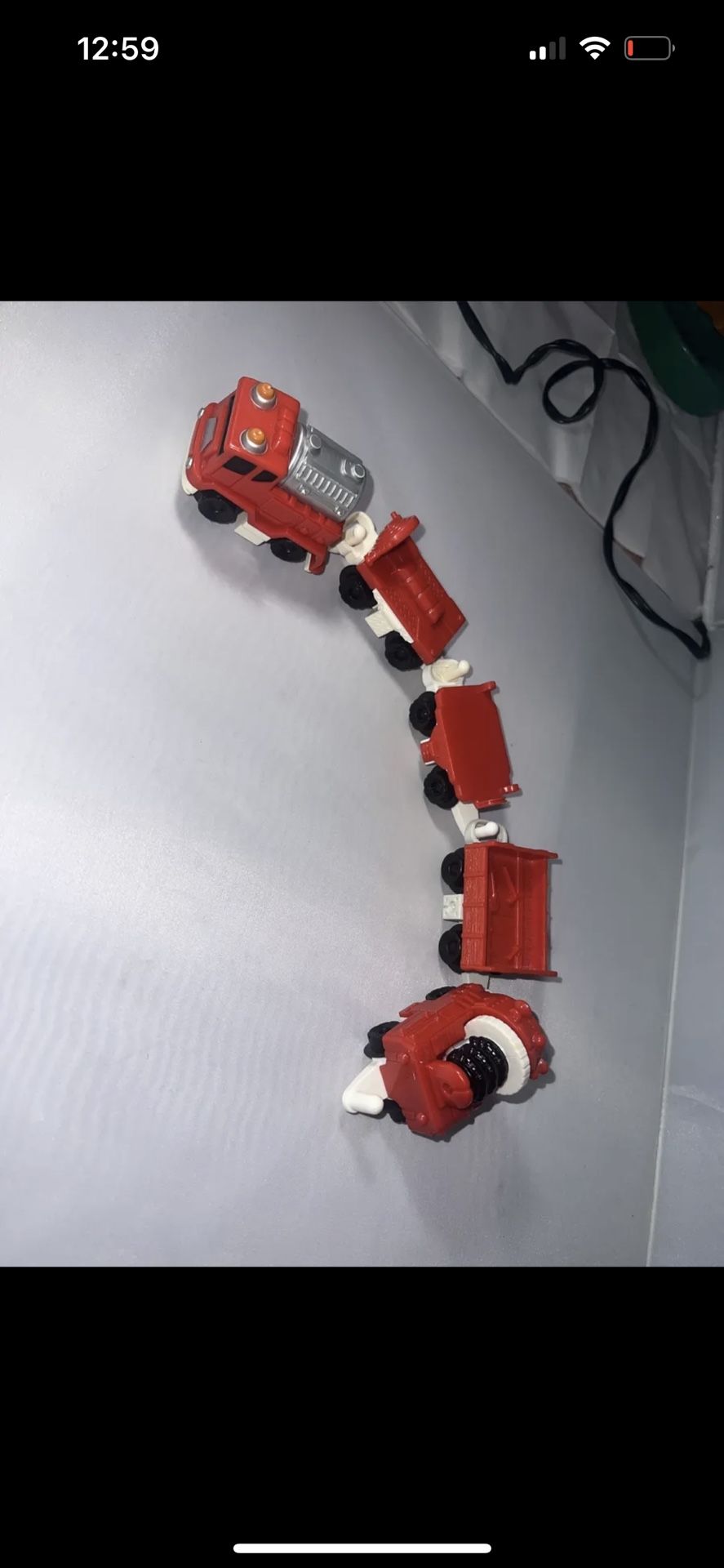 Set Of 5 - Mattel Fisher Price 2003 GeoTrax Red Train Set Replacement