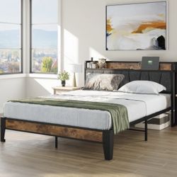 Queen Metal Bed Frame With Mattress
