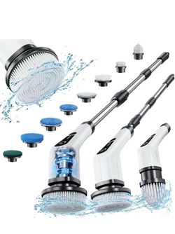 Electric Spin Scrubber with Multiple Brush Heads