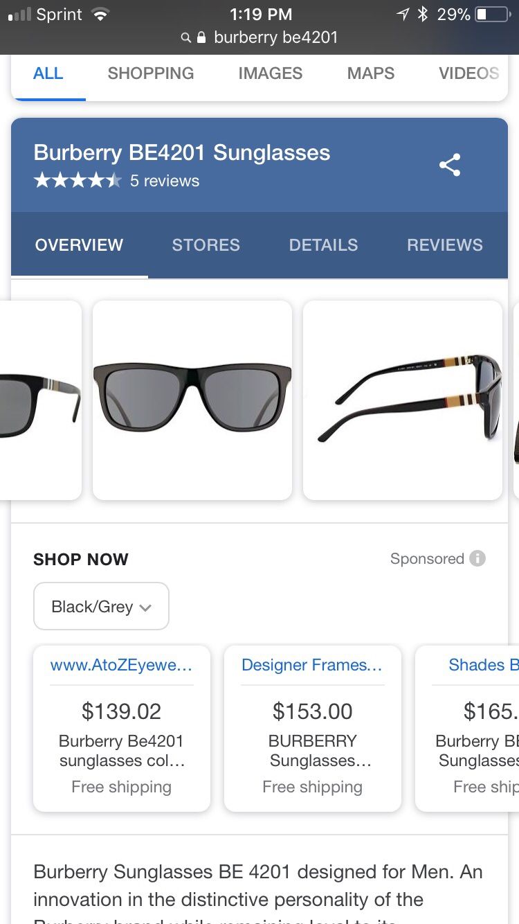 Burberry be4201 sale