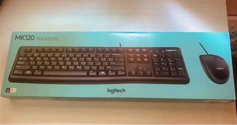 NEW Logitech MK120 Wired Keyboard and Mouse Combo – USB