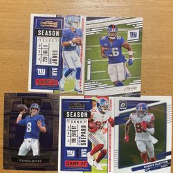NEW YORK GIANTS 5 CARD LOT 