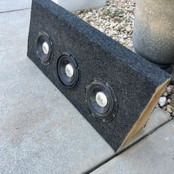 3 JBL 8in Subwoofers In Shallow Behind The Seat Sealed Box 