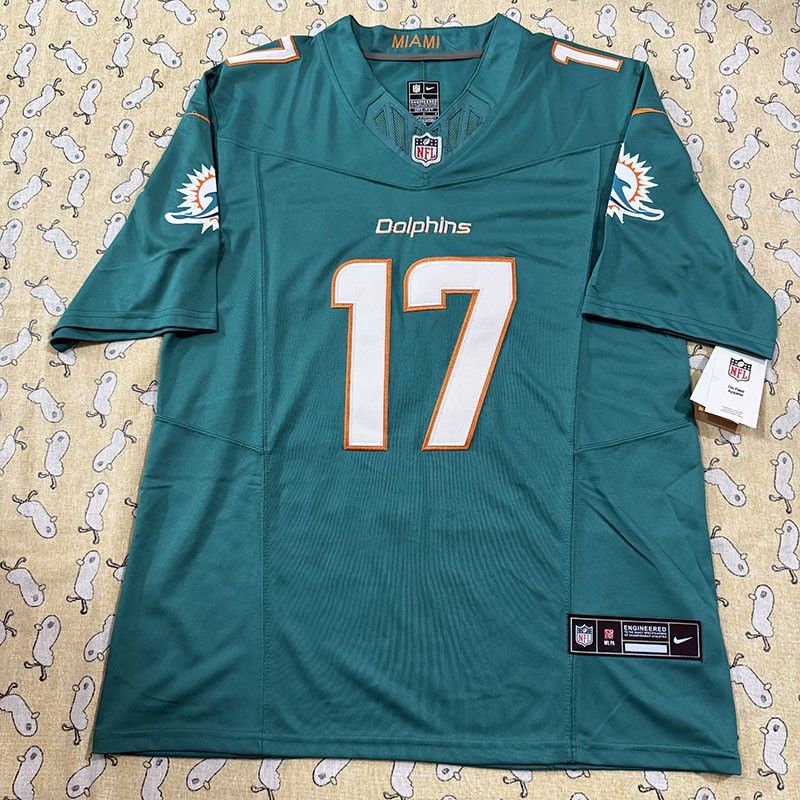 Miami Dolphins Nfl Dark Green Jersey #17 Waddle