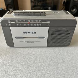 Semier AM/FM Cassette Recorder Portable