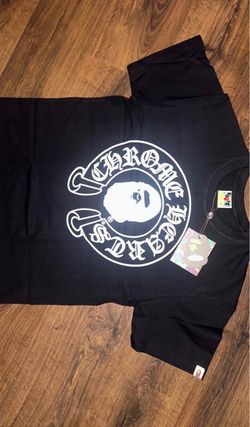 Black chrome hearts Bape tee