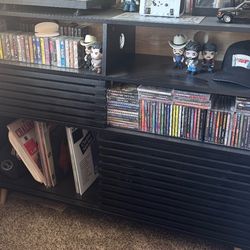 Record Player cabinet with Charging Station