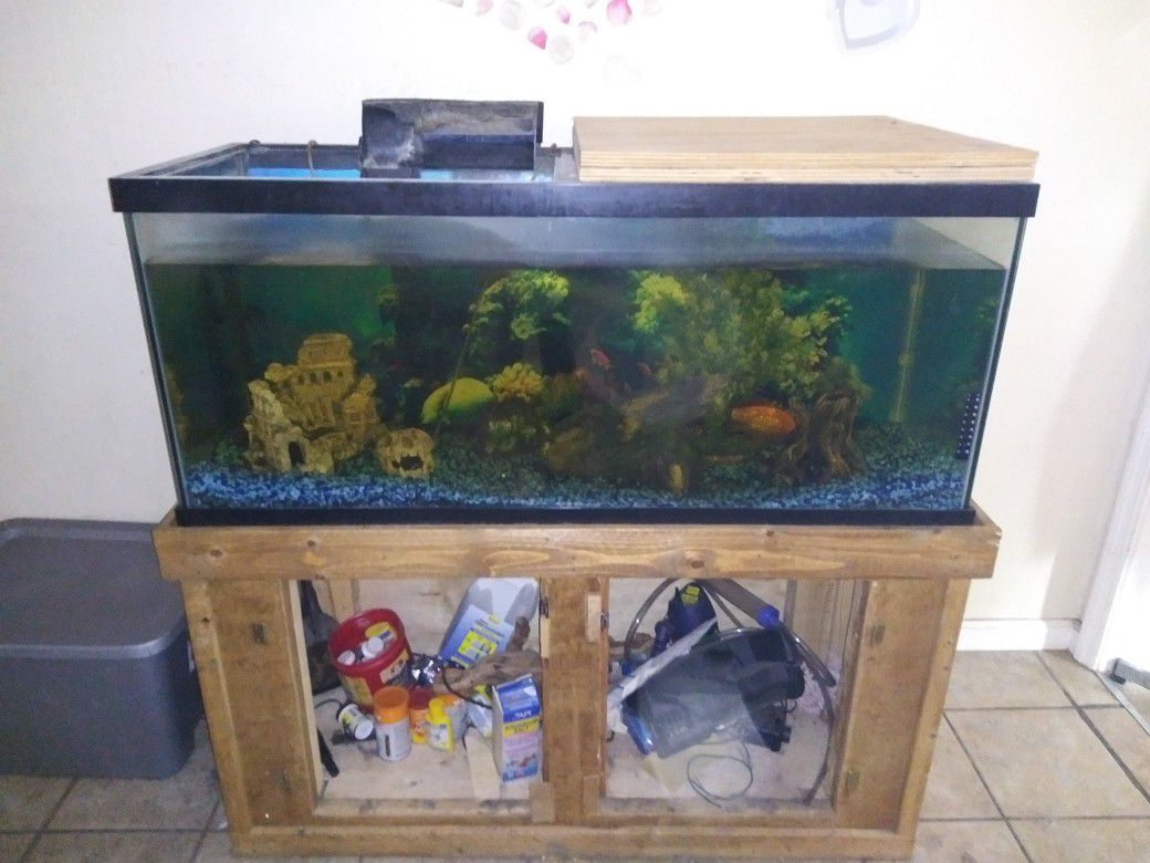 Fish tank with stand 100 gallon