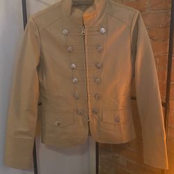 Beige Leather Jacket