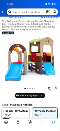 Simplay3 Young Explorers Indoor Outdoor Playset for Kids