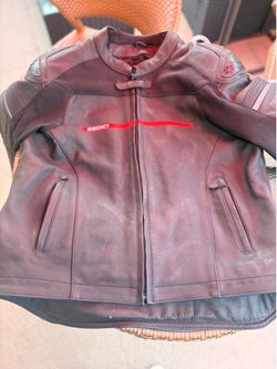 Sedici Perforated Leather Motorcycle Jacket - Size 2XL
