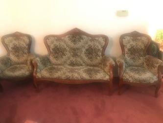 Loveseat and two armchairs. 250.00