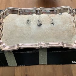 Vintage Silverplated Tray•PLEASE READ LISTING & SEE PALL HOTOS•Measurements in description•