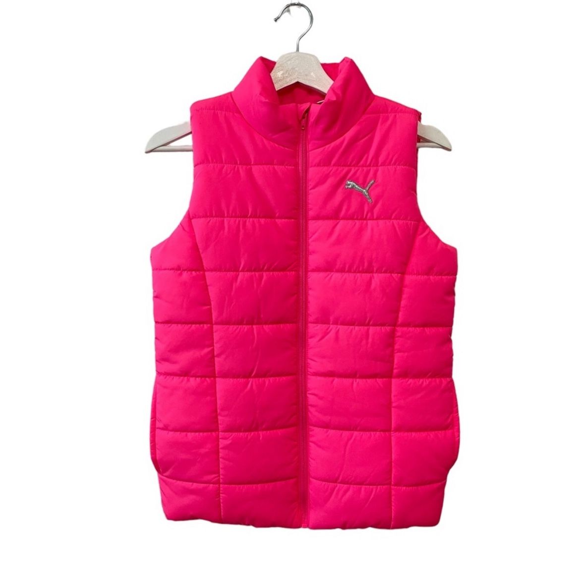 Like New Hot Pink Girls Puma Puffer Vest Small