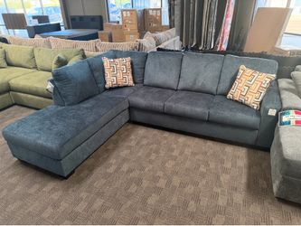 Navy blue modern sectional (marked down!)