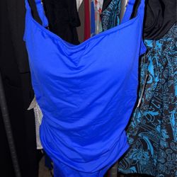 New blue one piece swimsuit 