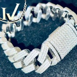 Iced 22mm Cuban 8.25” Bracelet | VVS1 GRA Certified Moissanite | 19.37ct | 158 grams!