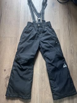 Snow Pants For Kids, Waterproof Optional Elastics For Suspenders For Boy Or A Girl Size S-7/8 Kids Warm Fleece Inside 