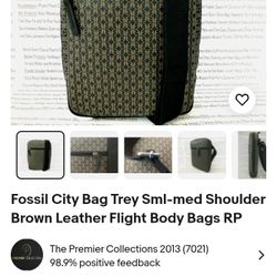 Brand New mens  leather Kenton flight Bag